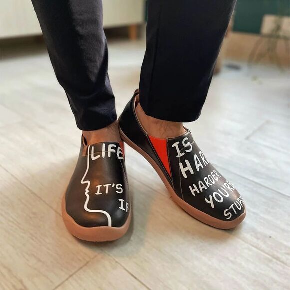 UIN Men's Travel Walking Shoes Slip On Casual Sneaker Toledo (The Truth) - Picture 7 of 8